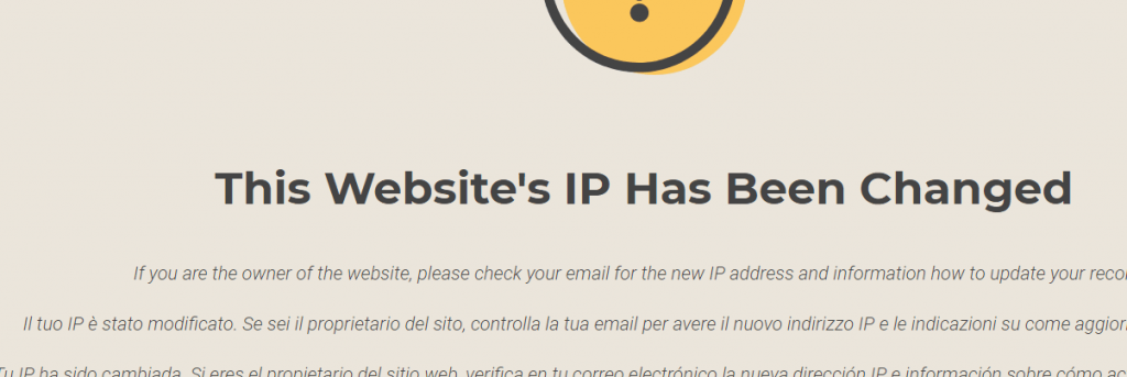 siteground网站提示IP已经改变